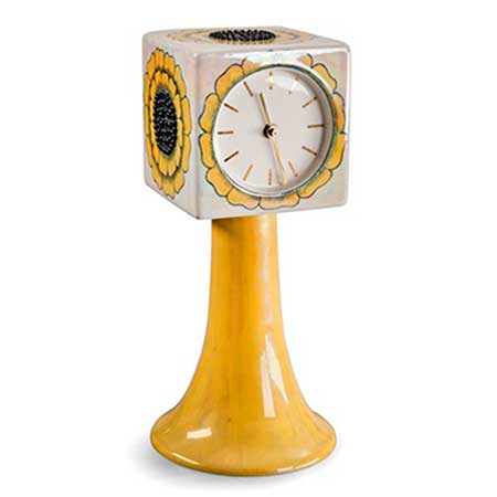 Birger Kaipiainen Arabia Florence Yellow clock, height 38 cm