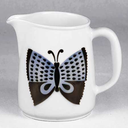 Birger Kaipiainen Arabia Perho Pitchers Blue Perho pitcher, height 17,5 cm (2,0 litre), model FL4