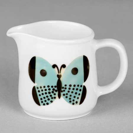 Birger Kaipiainen Arabia Perho Pitchers Turquoise Perho pitcher, height 9,5 cm (0,5 litre), model FL1