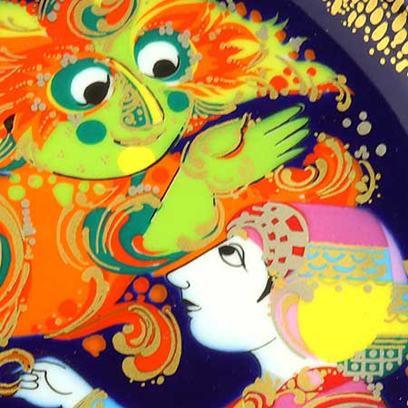 Björn Wiinblad Nymölle Aladin Plates Motif 1, Aladin and the magic lamp