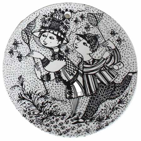 Björn Wiinblad Nymölle Month Wall Plaques Bye-Bye (August)
