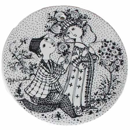 Björn Wiinblad Nymölle Month Wall Plaques Roser (June)