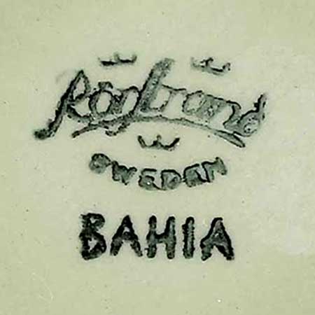 Carl-Harry Stålhane Rörstrand Bahia The lower side of a Bahia object