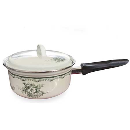 Carl-Harry Stålhane Rörstrand Gröna Anna Enamel pan, diameter 18 cm