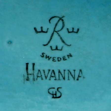 Carl-Harry Stålhane Rörstrand The lower side of a Havanna object
