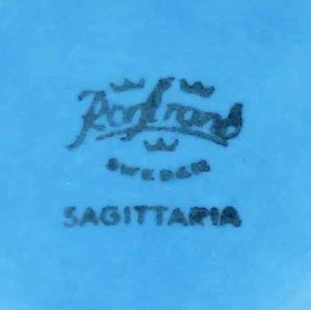 Carl-Harry Stålhane Rörstrand The lower side of a Sagittaria object