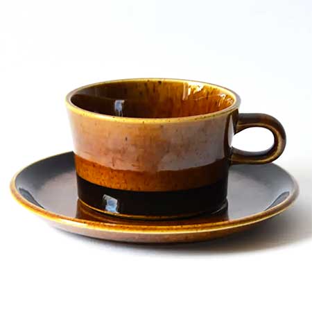 Carl-Harry Stålhane Rörstrand Sahara Cup with saucer, diameter 9,5 cm