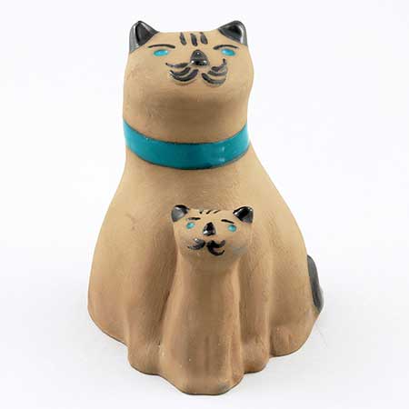 Dorothy Clough Cats, Upsala-Ekeby 1966, earthenware, height 13 cm / 5.1 in