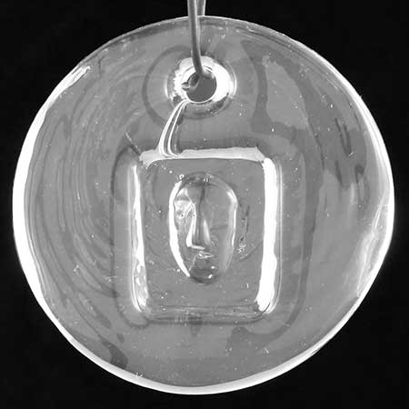 Erik Höglund Boda Smide Metal Artworks Round face stamp medallion