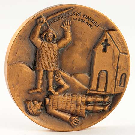 Erik Höglund Bronze Medallions with King Motifs Erik den Helige (1156–1160) 