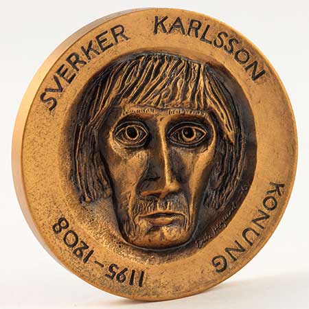 Erik Höglund Bronze Medallions with King Motifs Sverker Karlsson (1195–1208)