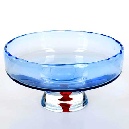 Erik Höglund Glass from Chribska, Novy Bor, and Rovne Bowl, diameter 23 cm