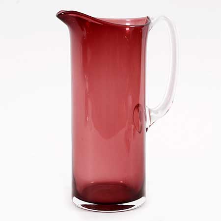 Erik Höglund Glass from Chribska, Novy Bor, and Rovne Pitcher, height 28 cm