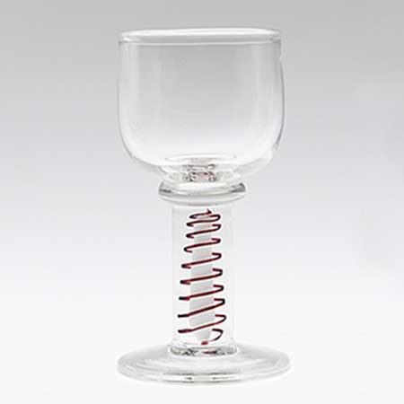 Erik Höglund Glass from Chribska, Novy Bor, and Rovne Wine glass, height 16 cm