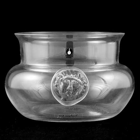 Erik Höglund Pukeberg Glass bowl, diameter 16 cm