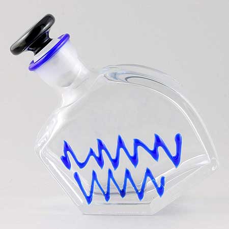 Erik Höglund Studioglas Strömbergshyttan Glass Bottle, height 19 cm