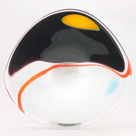 Erik Höglund Studioglas Strömbergshyttan Glass Dish, limited edition of 50, diameter 25 cm