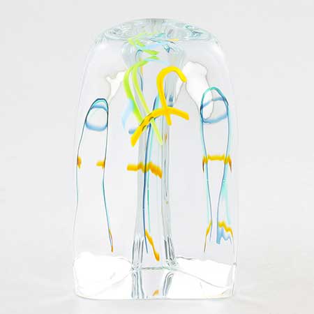 Erik Höglund Studioglas Strömbergshyttan Glass Sculpture, limited edition of 400, height 12 cm