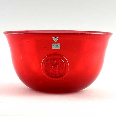 Erik Höglund Vrigstad Glass Bowl, unique, diameter 26 cm