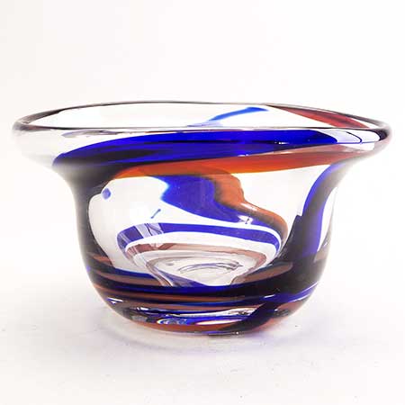 Erik Höglund Vrigstad Glass Bowl, unique, length 27 cm