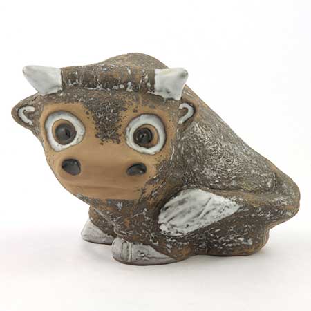 Ester Wallin Upsala-Ekeby figurine Bull (model 9081), 1969–1973, length 20 cm