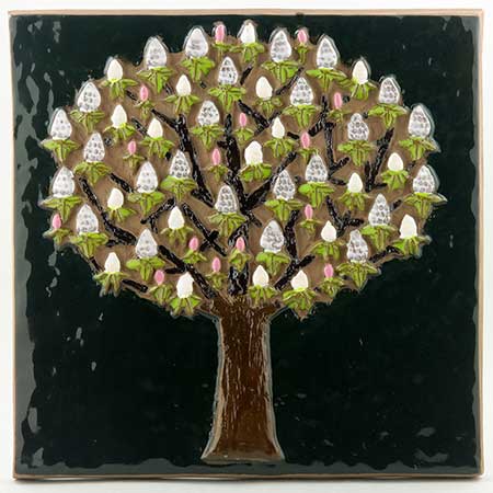 Gabi Citron-Tengborg Jie Keramik Wall Plaques Tree, width 31 cm