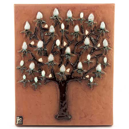 Gabi Citron-Tengborg Jie Keramik Wall Plaques Tree, model 143, height 22 cm