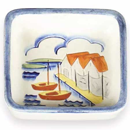 Gertrud Lönegren Rörstrand Bohus Bowl, model number L383, length 13 cm