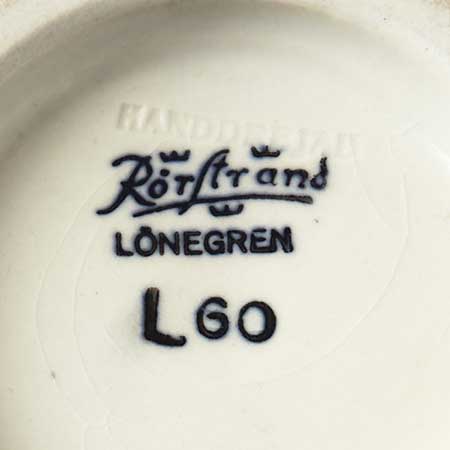 Gertrud Lönegren Rörstrand Miranda The lower side of a Miranda object