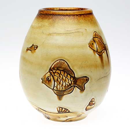 Gertrud Lönegren Rörstrand Sargasso Vase, model number L251, height 19 cm