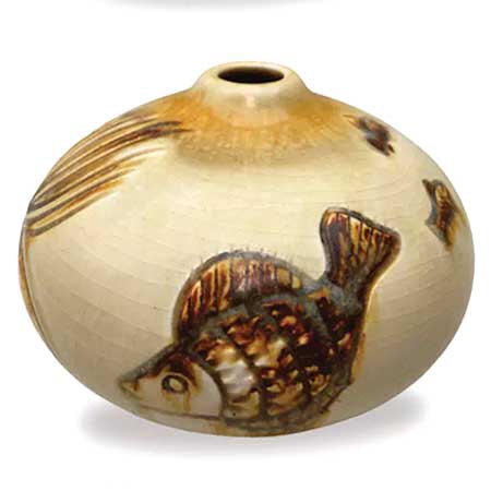 Gertrud Lönegren Rörstrand Sargasso Vase, model number L253, height 18 cm