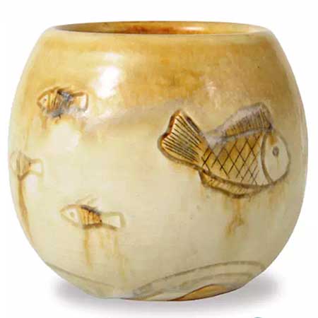 Gertrud Lönegren Rörstrand Sargasso Vase, model number L256, height 11 cm