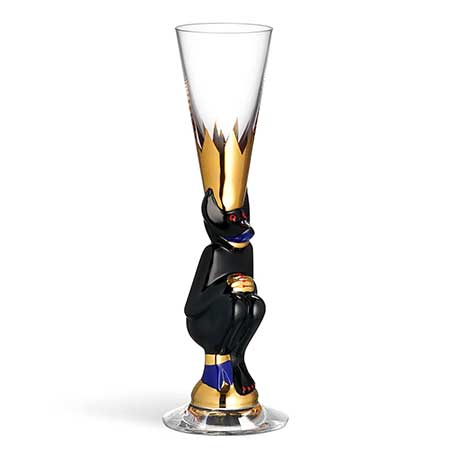 Gunnar Cyrén Orrefors Devil Glasses Nobel Service Black, 1996–
