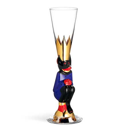 Gunnar Cyrén Orrefors Devil Glasses Nobel Service Blue, 1996–