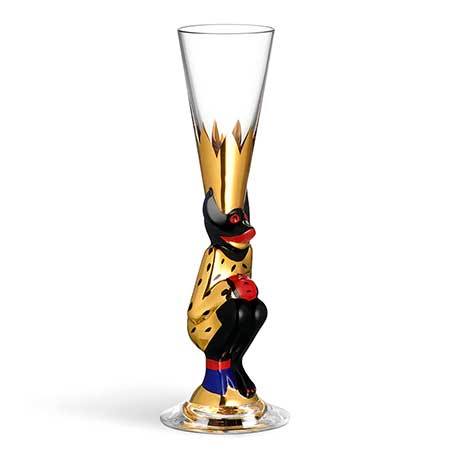Gunnar Cyrén Orrefors Devil Glasses Nobel Service Gold, 1996–