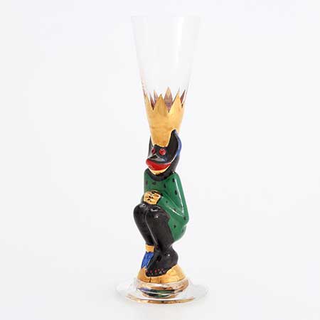 Gunnar Cyrén Orrefors Devil Glasses Nobel Service Green, 2001 (100th anniversary of the Nobel Prize)