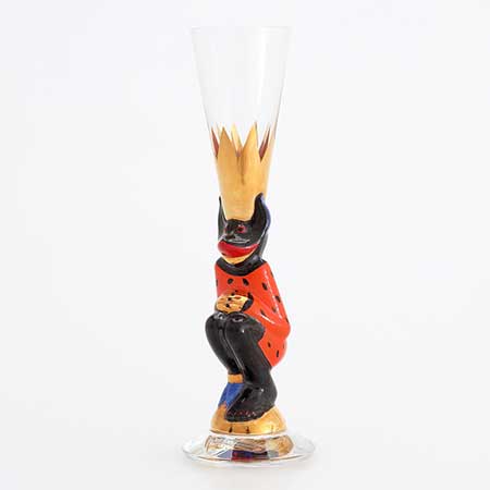 Gunnar Cyrén Orrefors Devil Glasses Nobel Service Orange, 2011