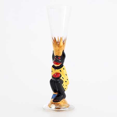 Gunnar Cyrén Orrefors Devil Glasses Nobel Service Yellow, 2012