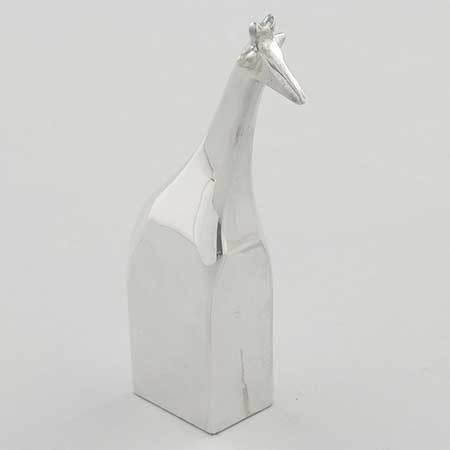 Gunnar Cyrén Dansk Designs Silver Zoo Giraffe, length 11 cm