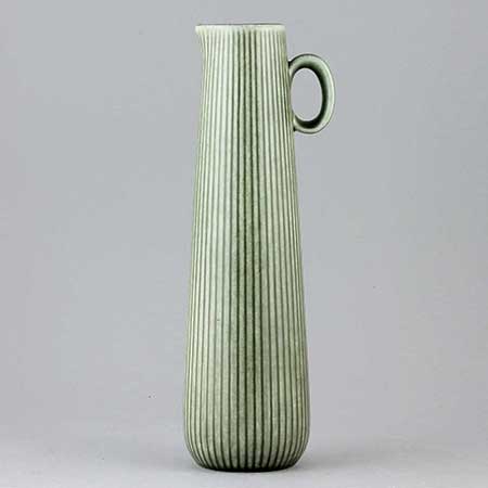 Gunnar Nylund Rörstrand Ritzi Slender vase with handle, model 5, height 22 cm