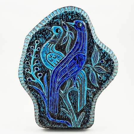 Gunnar Nylund Wall Plaques Rörstrand, Upsala-Ekeby, Jie Birds, height 30 cm