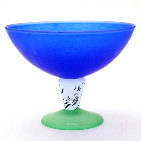 Gunnel Sahlin Kosta Boda Amazon Bowl, blue, model number 59346, diameter 25 cm