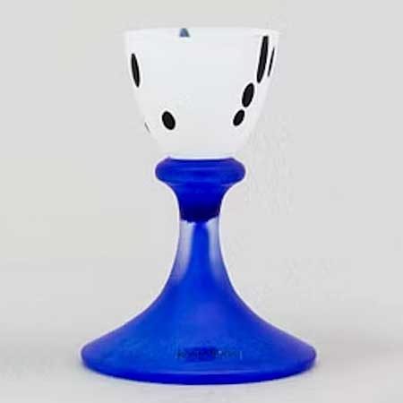Gunnel Sahlin Kosta Boda Amazon Egg cup, blue, model number 99527, height 10,5 cm