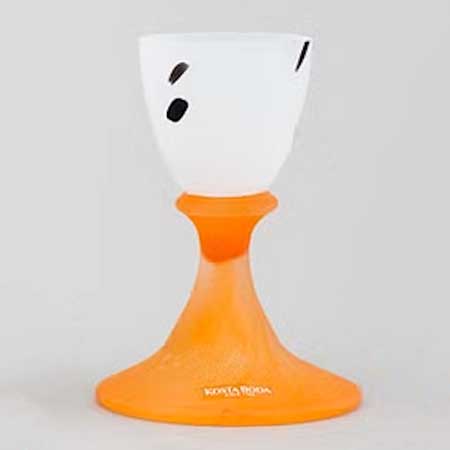 Gunnel Sahlin Kosta Boda Amazon Egg cup, orange, model number 99526, height 10,5 cm