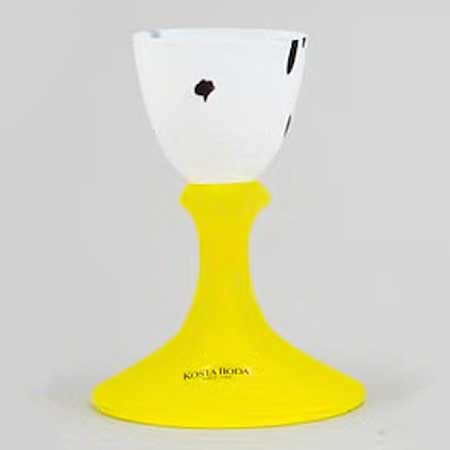 Gunnel Sahlin Kosta Boda Amazon Egg cup, yellow, model number 99525, height 10,5 cm