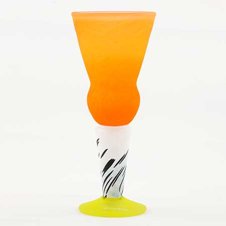 Gunnel Sahlin Kosta Boda Amazon Glass, orange, model number 99346, height 15 cm
