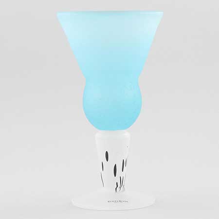 Gunnel Sahlin Kosta Boda Amazon Glass, turquoise, model number 99453, height 18,5 cm