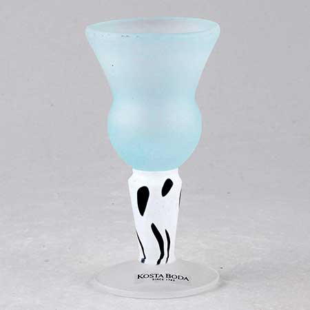 Gunnel Sahlin Kosta Boda Amazon Glass, turquoise, model number 99536, height 10 cm