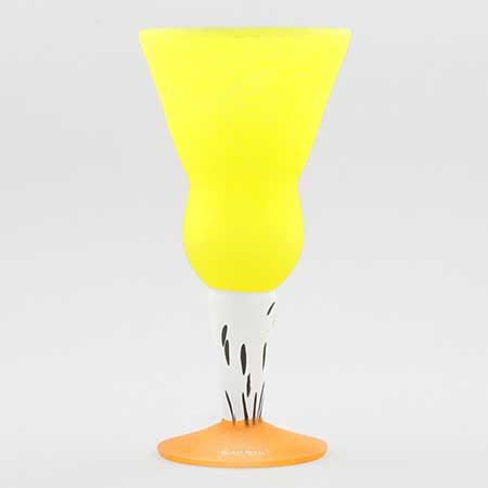 Gunnel Sahlin Kosta Boda Amazon Glass, yellow, model number 99270 or 99450, height 18,5 cm