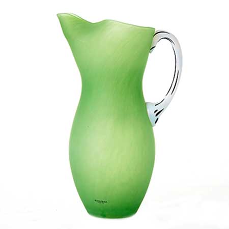 Gunnel Sahlin Kosta Boda Amazon Pitcher, green, model number 89820, height 30 cm